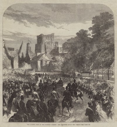 Der Besuch der Königin an der schottischen Grenze, der Eintritt Ihrer Majestät in Kelso von Sir John Charles Robinson