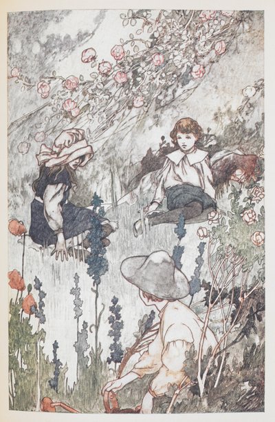 Die Kinder im geheimen Garten: Mary Lennox, Colin Craven und Dickon Sowerby von Charles Robinson