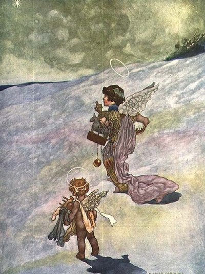 Winter, aus Die Jahreszeiten, in Auftrag gegeben für das Pears Annual 1920 von Charles Robinson