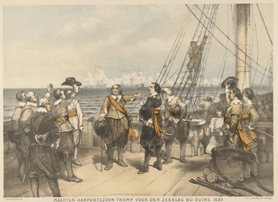 Maarten Tromp vor der Seeschlacht bei Duins, 1639 von Charles Rochussen