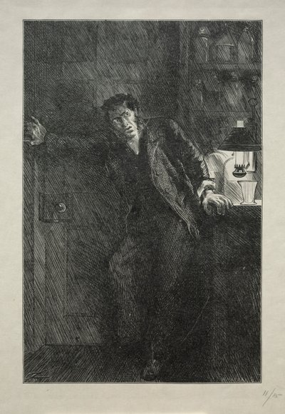 Der Mantel mit dem Pelzfutter, 1869 von Charles Samuel Keene