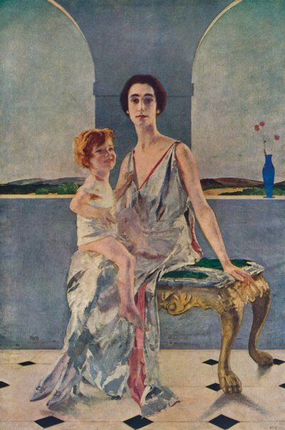 Die Gräfin von Rocksavage und ihr Sohn, 1922, 1935 von Charles Sims
