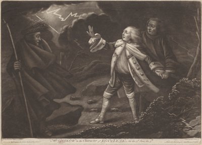 Mr. Garrick in der Rolle von König Lear - "König Lear", Akt III, Szene V von Charles Spooner