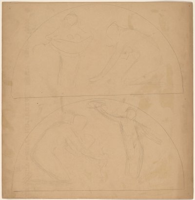 Studie für ein Randdesign (verso) von Charles Sprague Pearce