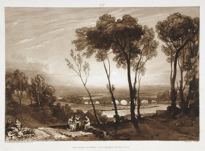 Die Brücke in der mittleren Entfernung von Charles Turner