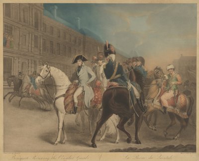 Bonaparte inspiziert die Konsulargarde von Charles Turner after John James Masquerier