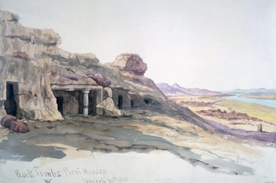 Felsengräber von Beni Hassan von Charles Vacher