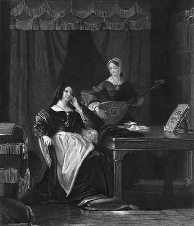 Königin Katharina, Gemahlin von Heinrich VIII. von England, 19. Jahrhundert von Charles W. Sharpe