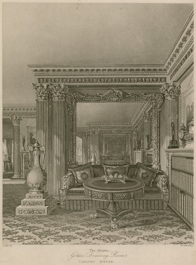 Die Nische, Goldener Zeichensaal, Carlton House, London von Charles Wild