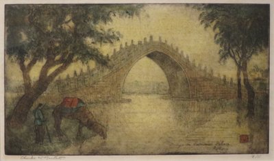 Brücke im Sommerpalast, Peking von Charles William Bartlett