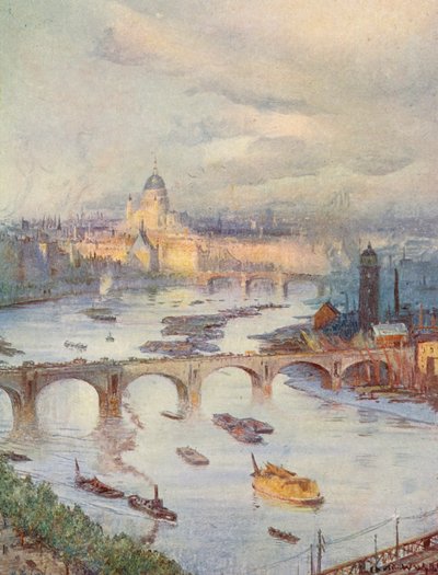 Die Stadt London vom National Liberal Club aus gesehen von Charles William Wyllie