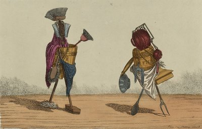 Belebte Werkzeuge, Platte 2, gewidmet den Hausmädchen und Köchen des Vereinigten Königreichs von Charles Williams