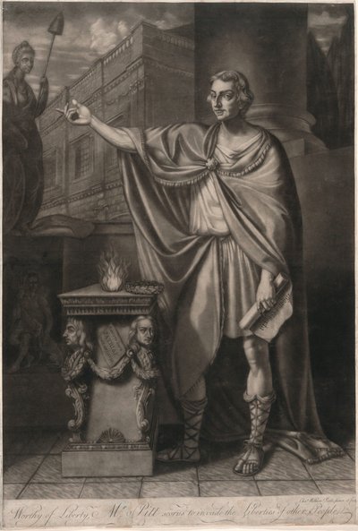 Würdig der Freiheit, Mr. Pitt verschmäht es, die Freiheiten anderer Menschen zu verletzen von Charles Willson Peale