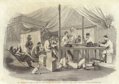 Der Krieg in China - Zelt der 15. Punjaubees in Pehtang von Charles Wirgman