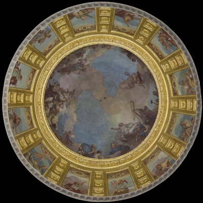 Heiliger Ludwig in Herrlichkeit. 1702-1707 (Fresko) von Charles de la Fosse