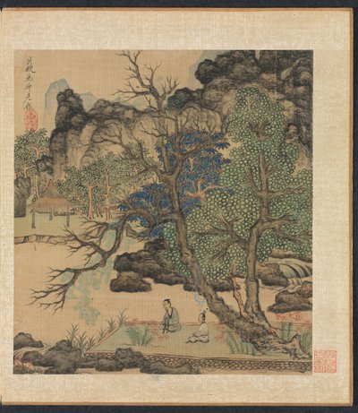 Gelehrte in einem Garten von Chen Hongshou