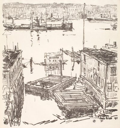 North River von Childe Hassam