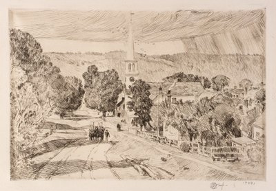 Das Vermont-Dorf (Peacham) von Childe Hassam