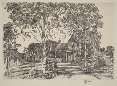 Walt Whitmans Geburtshaus von Childe Hassam