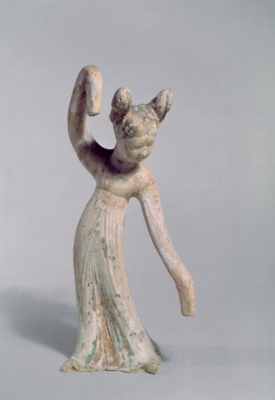 Grabstatue einer Tänzerin, Tang-Dynastie (618-907) von Chinese School