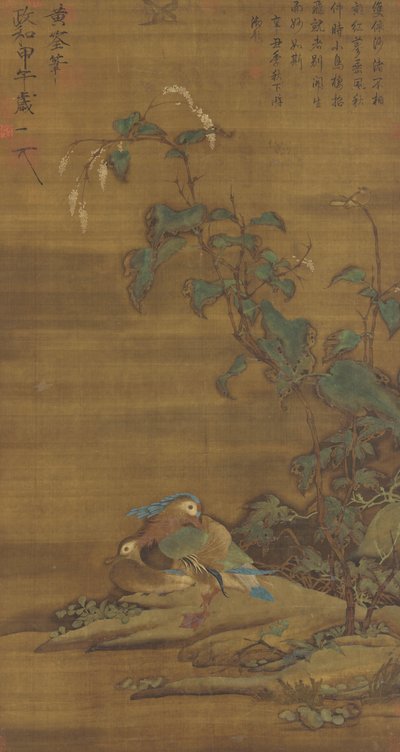 Mandarinenten unter Knöterich, Ming- oder Qing-Dynastie, 15.-18. Jahrhundert von Chinese School