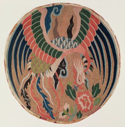 Rundel mit Feng-Huang und Baum-Pfingstrose von Chinese School