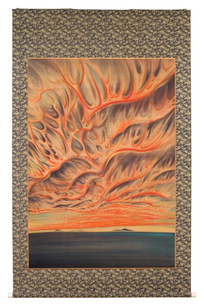 Untergehende Sonne im Sacramento-Tal von Chiura Obata