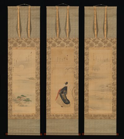 Schnee, Mond und Kirschblüten (Yoshiwara in drei Jahreszeiten) von Chobunsai Eishi