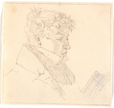 Lesender junger Mann, des Künstlers ältester Bruder, Pastor Carl Adolf Købke (1804-1840)? von Christen Købke