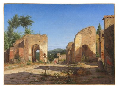 Tor an der Via Sepulcralis in Pompeji von Christen Købke