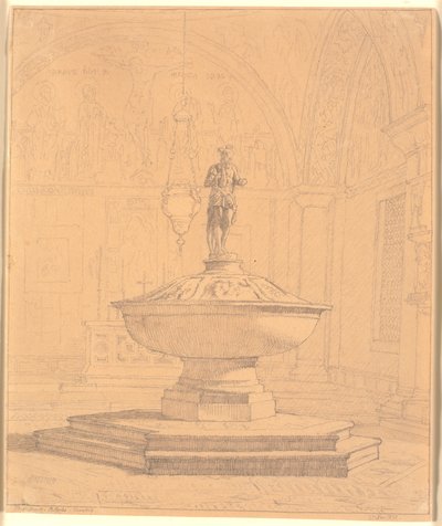 Teil der Taufkapelle bei St. Marco in Venedig von Christen Købke