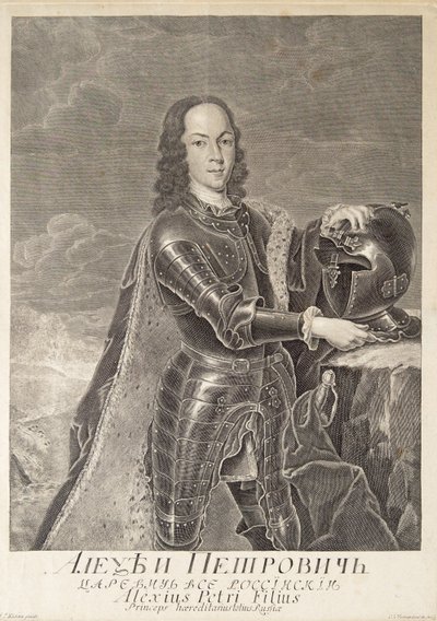 Porträt von Zarewitsch Alexei Petrowitsch von Russland 1690-1718, ca. 1740 von Christian Albrecht Wortmann
