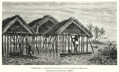 Pfahlbauten der Wayuu (Guajiro) Indianer, Maracaibo, Venezuela von Christian Anton Goering