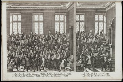Ein Bankett. Fest zu Ehren von Kaiser Karl VI., 1712 von Christian Engelbrecht
