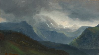 Aufziehendes Gewitter in den Alpen von Christian Ernst Bernhard Morgenstern