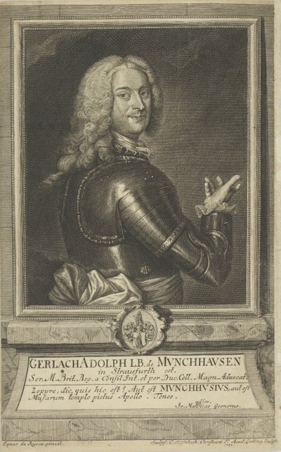 Porträt von Gerlach Adolph von Münchhausen 1688-1770, 1738 von Christian Friedrich Fritzsch