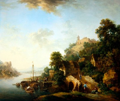 Ansicht des Dorfes Braubach von Christian Georg I Schutz