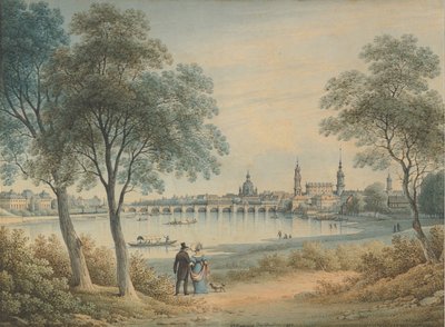Blick auf Dresden von Westen, 1833 von Christian Gottlob Hammer
