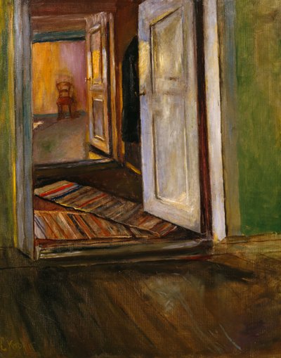 Innenraum mit Flickenteppich von Christian Krohg