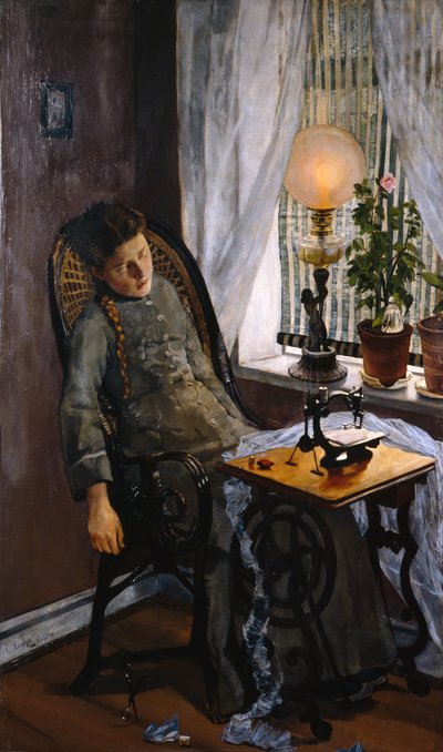 Näherin von Christian Krohg