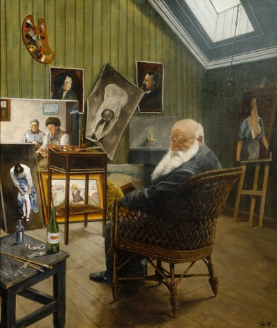 Selbstporträt von Christian Krohg