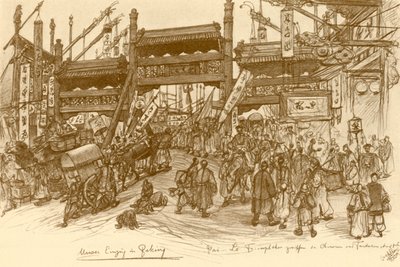 Tore in Peking, China von Christian Wilhelm Allers