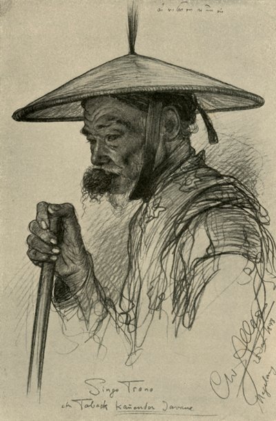 Singo Trono - Mann, der Tabak kaut, Magelang, Java, 1898 von Christian Wilhelm Allers