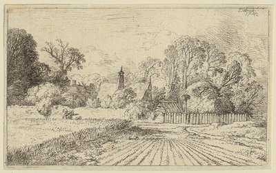 Ein Weg neben einem Kornfeld von Christian Wilhelm Ernst Dietrich