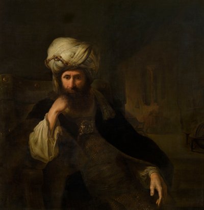 Porträt eines Mannes in östlicher Kleidung von Christian Wilhelm Ernst Dietrich
