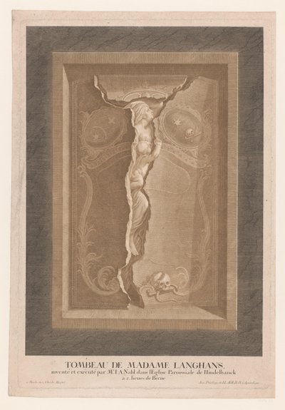 Grab von Maria Magdalena Langhans in der Kirche von Hindelbank von Christian von Mechel
