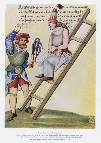 Bestrafung einer Frau im 16. Jahrhundert von Christof (after) Weiditz