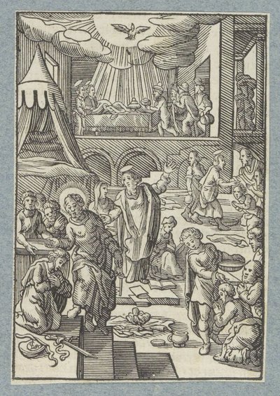 Apostel taufen neue Gläubige in Jerusalem von Christoffel van Sichem (II)