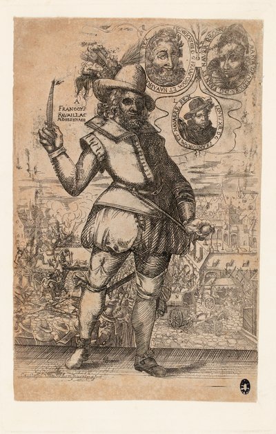 François Ravaillac 1578-1610, der Mörder von König Heinrich IV. von Frankreich von Christoffel van Sichem