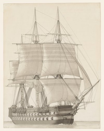 Schiff der russischen Linie von Christoffer Wilhelm Eckersberg